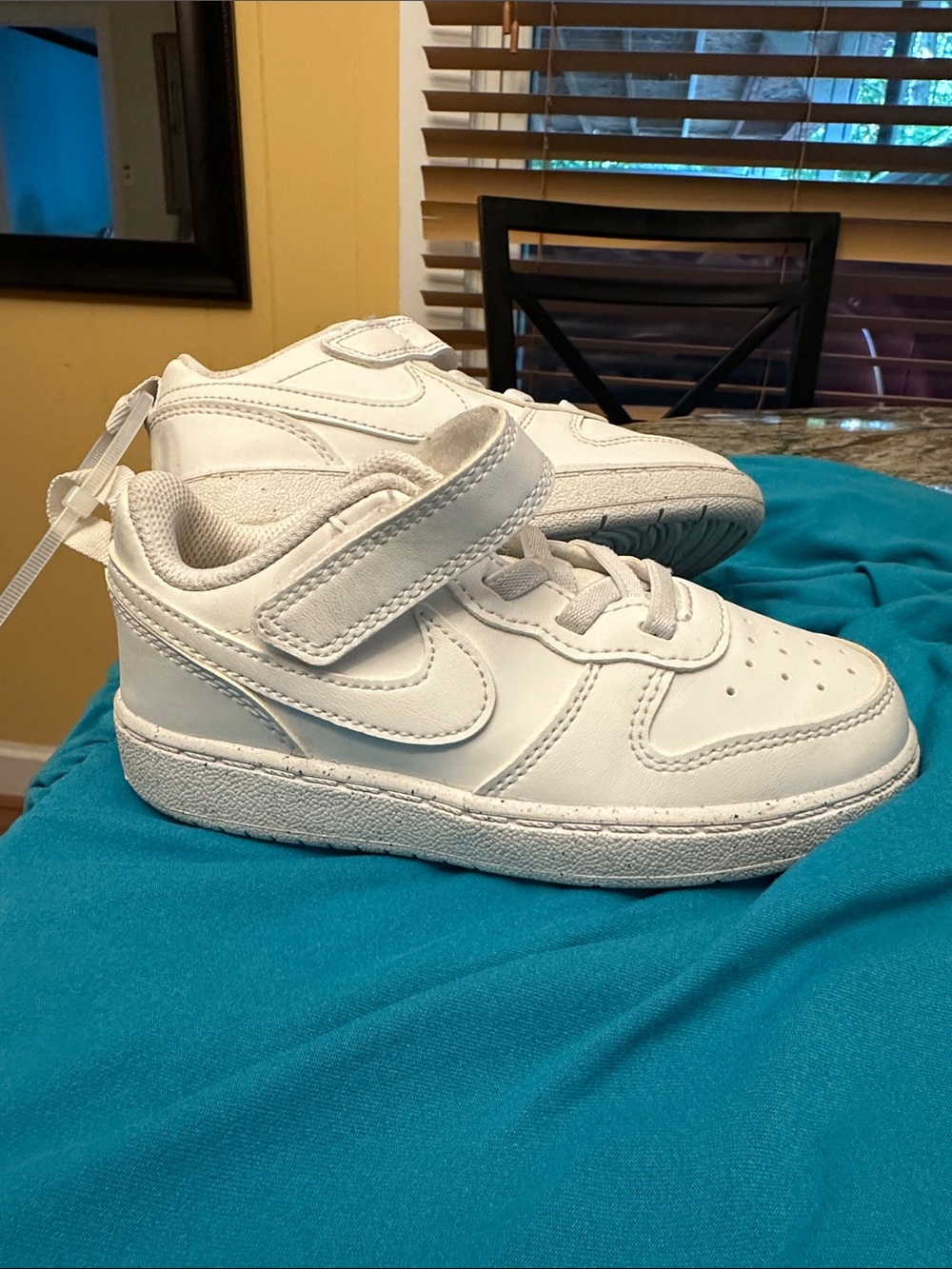Nike Kids White High-Top Velcro Sneaker